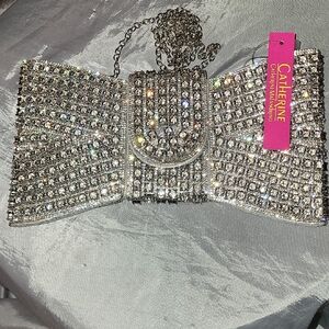 Catherines Malandrinio Sparkling Rhinestone Clutch Shoulder Bag